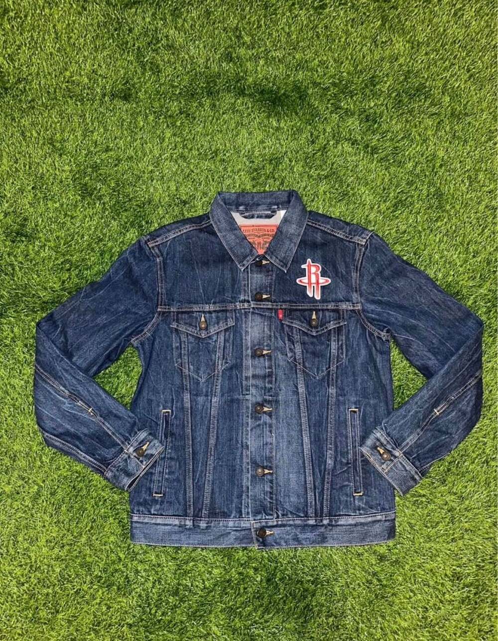 Levi Strauss & Co. Houston Rockets Denim Jacket Size M Blue